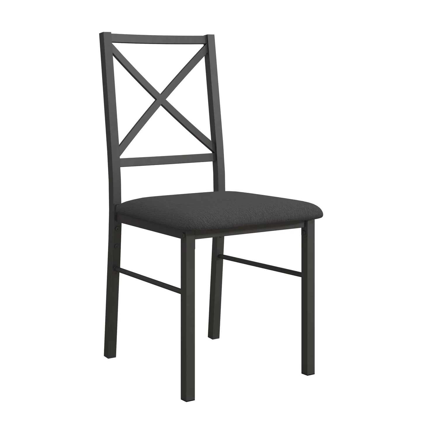 5-Piece Dining Table and Chair Set for 4, Black