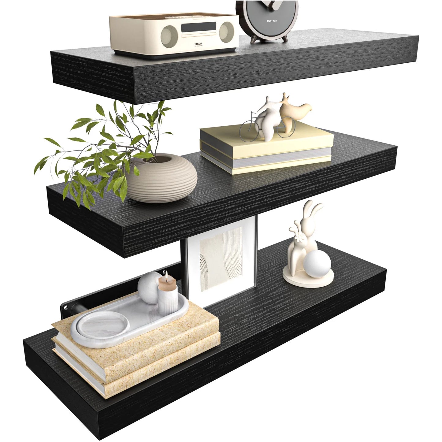 3 Sets 15 X 7" Wall Mounted Floating Shelves, Storage Shelves Perfect for Bedroom, Bathroom, Living Room and Kitchen Storage