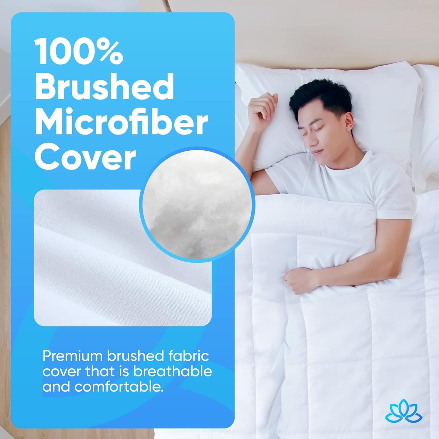 Comforter - Queen Size, White, Microfiber, down Alternative, Reversible, Box Stitched