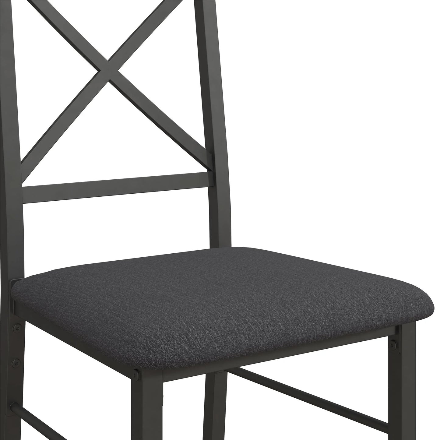 5-Piece Dining Table and Chair Set for 4, Black