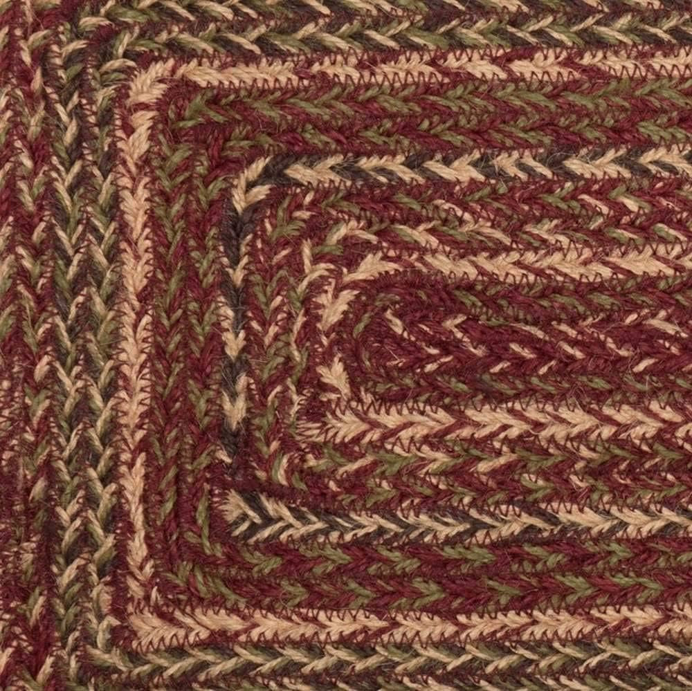 Cider Mill Primitive Jute Area Rug Rectangle Decor W/Floor Pad 60"X96"