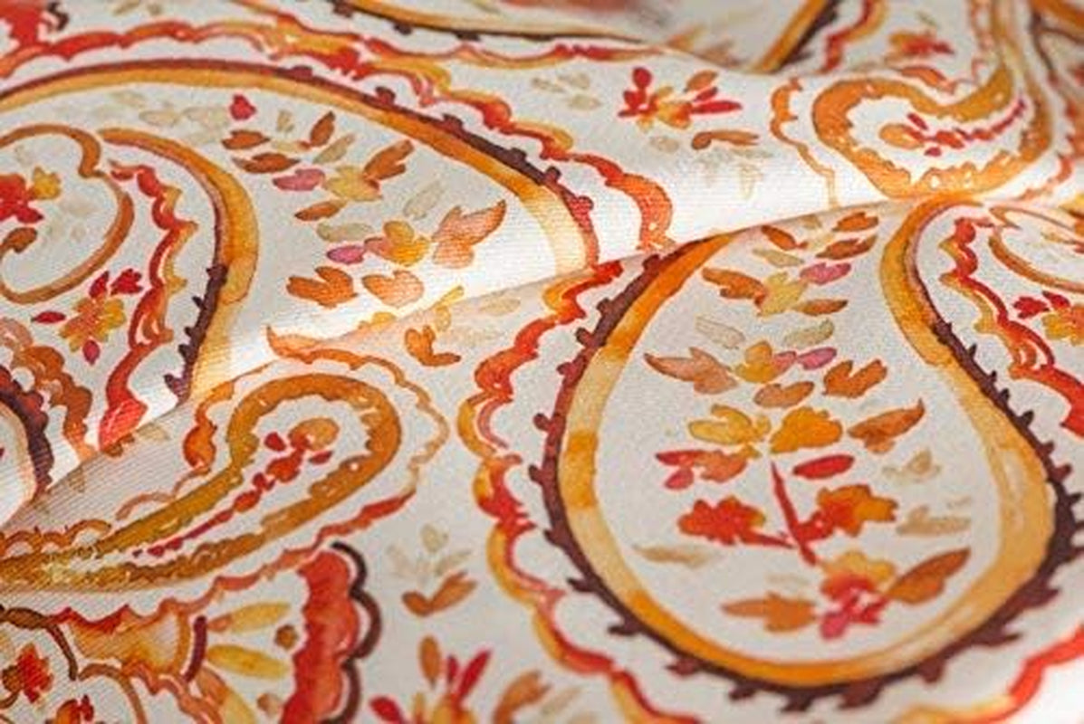 Cloth Napkins Set of 4 100% Cotton Everyday Reusable Square Napkins Cloth Washable, Dinner, Party, Wedding, Restaurant (Palatial Paisley, 20" X 20")