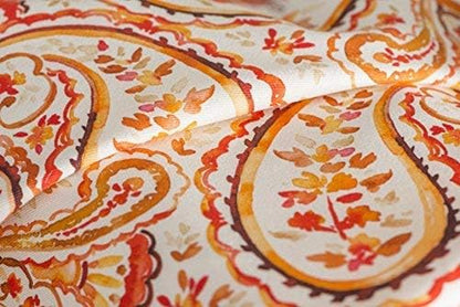 Cloth Napkins Set of 4 100% Cotton Everyday Reusable Square Napkins Cloth Washable, Dinner, Party, Wedding, Restaurant (Palatial Paisley, 20" X 20")