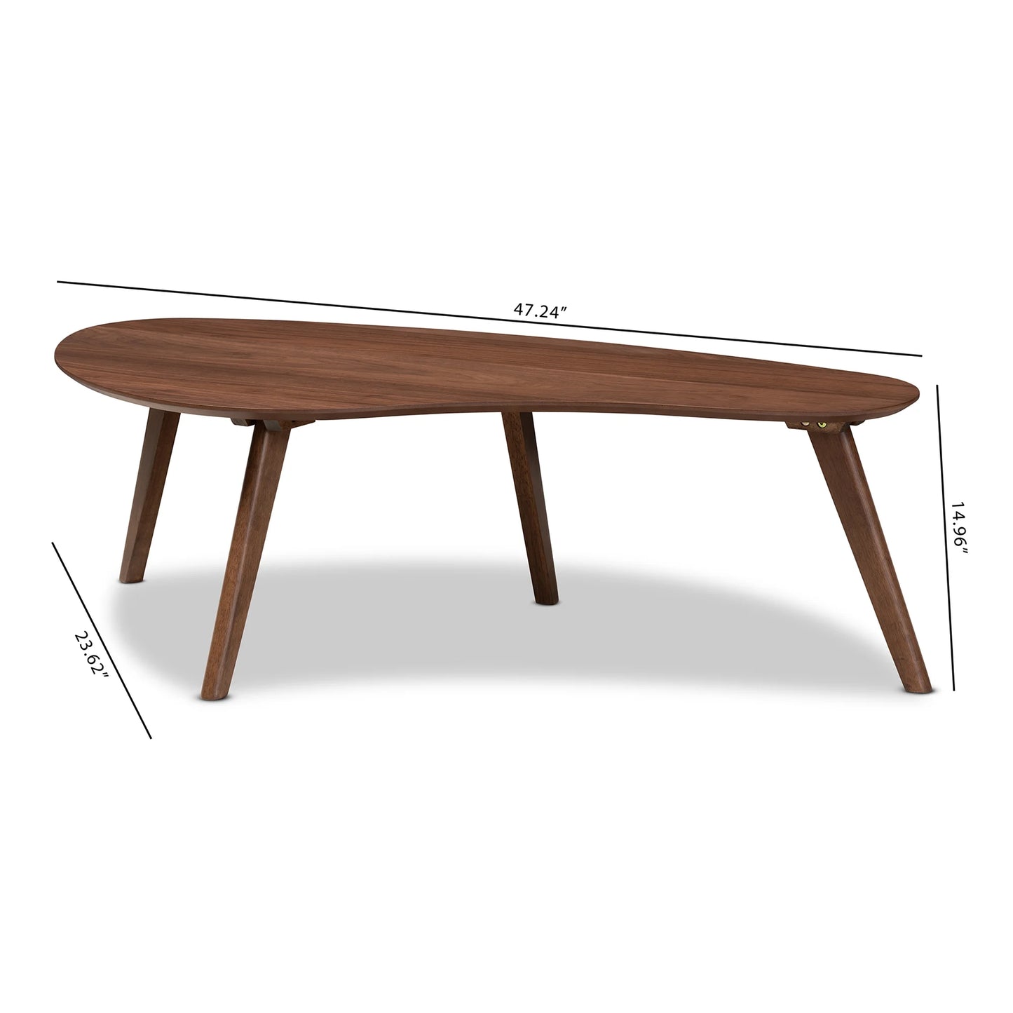 Scarlette Mid-Century Modern Walnut Finished Coffee Table