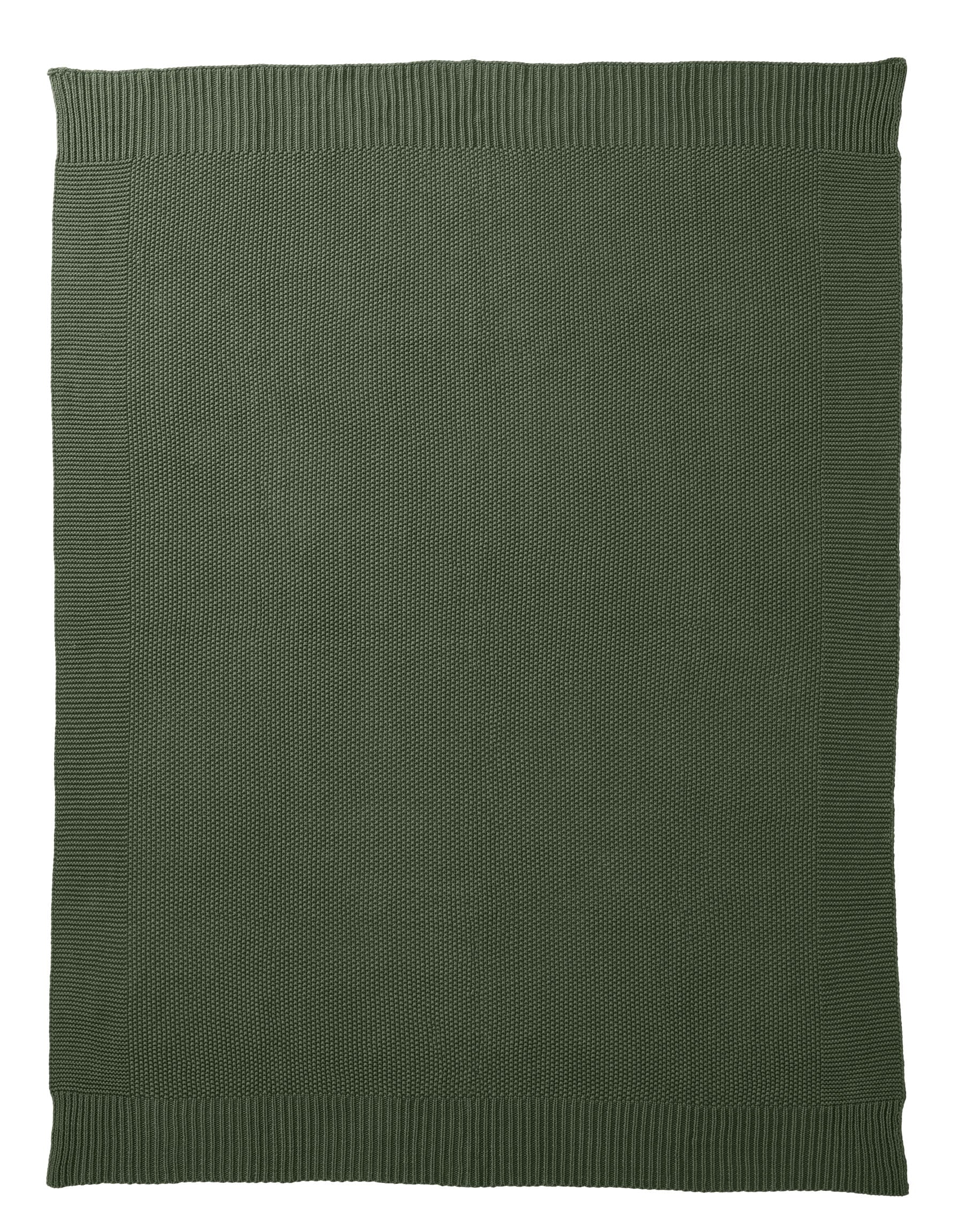 Better Homes and Gardens, Chunky Knit Deep Green Throw, Cotton-Blend, 50"X60", 2.3 LB, All Ages