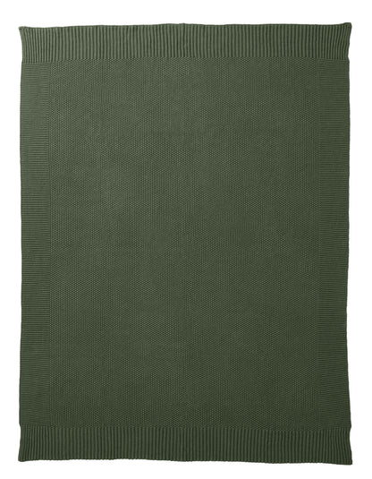 Better Homes and Gardens, Chunky Knit Deep Green Throw, Cotton-Blend, 50"X60", 2.3 LB, All Ages