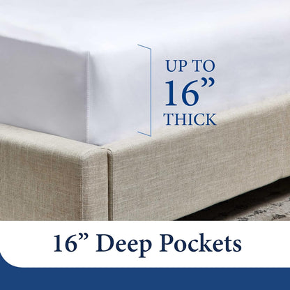 Everyday 1500 Series Bed Sheet Set - Ultra Soft & Cool Hotel Bedding - Deep Pocket - Wrinkle, Stain and Fade Resistant - 4 Piece Set (Full, Olive Green)