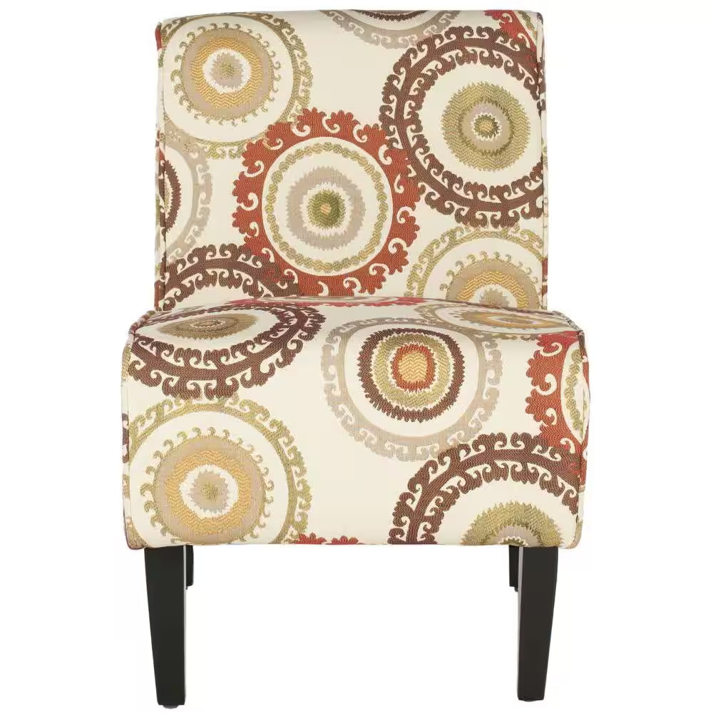 Marka Beige/Brown Armless Club Chair