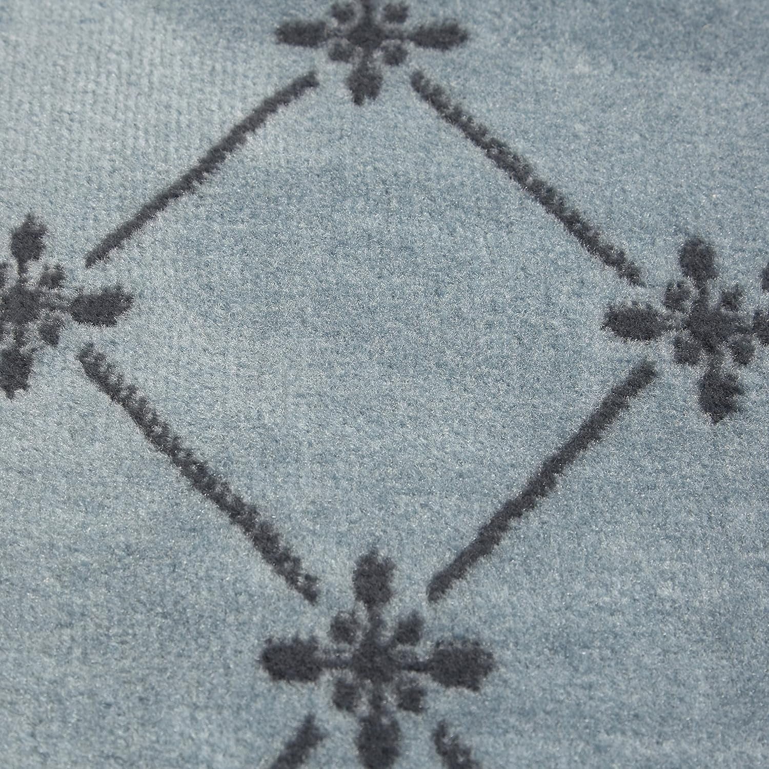 Premium Aydin Traditional Diamond Floral Area Rug, Blue/Ivory, 5'2"X7'4"