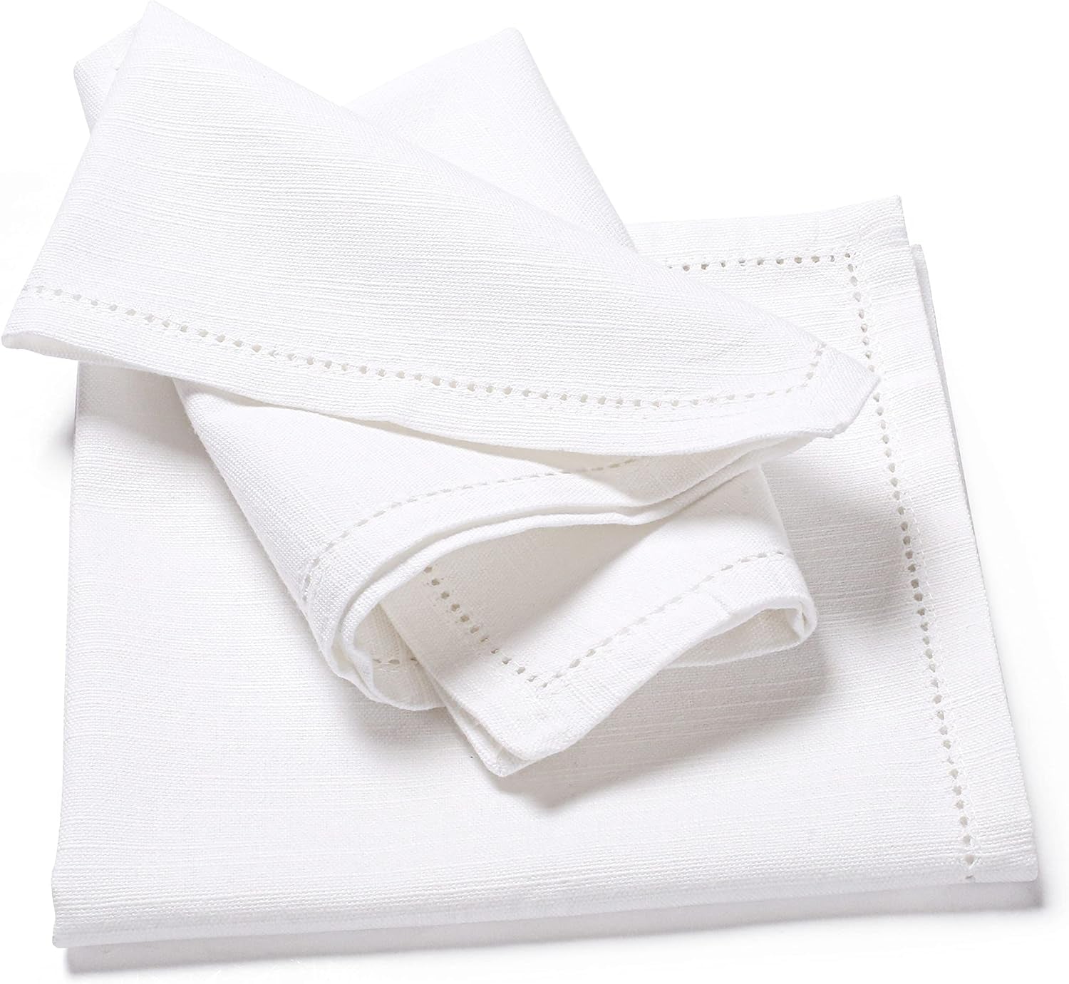 White Cotton Cloth Dinner Napkins 12 Pack – 16X16 Inch Dinner Napkins – Reusable, Machine Washable – Perfect for Wedding, Holiday, Thanksgiving, and Everyday Dining