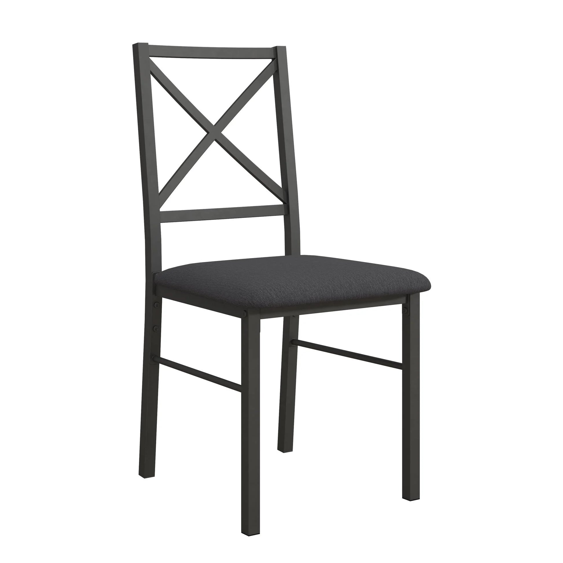 5-Piece Dining Table and Chair Set for 4, Black
