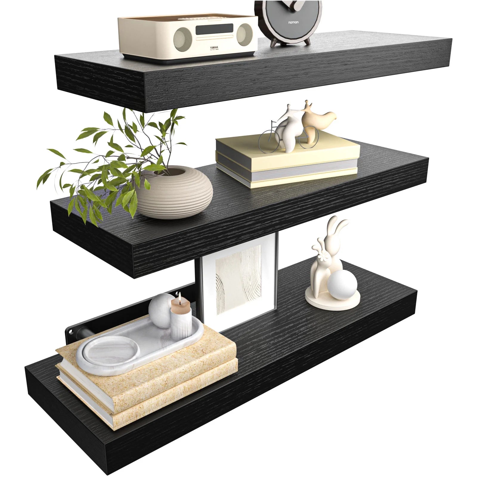 3 Sets 15 X 7" Wall Mounted Floating Shelves, Storage Shelves Perfect for Bedroom, Bathroom, Living Room and Kitchen Storage