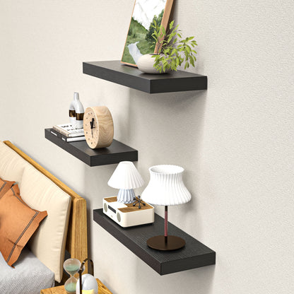 3 Sets 15 X 7" Wall Mounted Floating Shelves, Storage Shelves Perfect for Bedroom, Bathroom, Living Room and Kitchen Storage