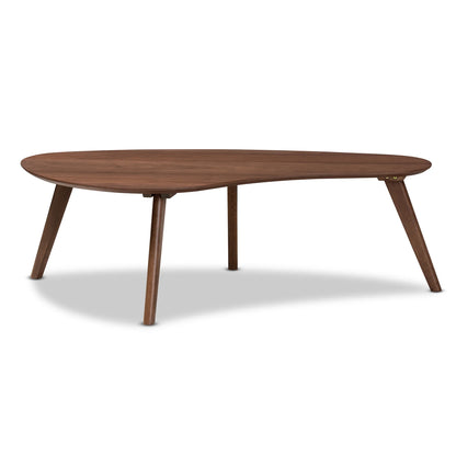 Scarlette Mid-Century Modern Walnut Finished Coffee Table