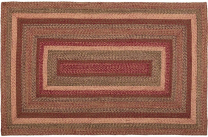 Cider Mill Primitive Jute Area Rug Rectangle Decor W/Floor Pad 60"X96"