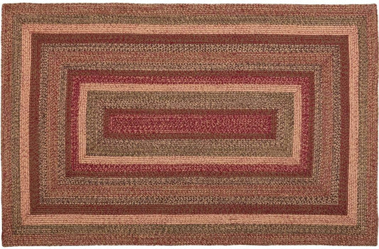 Cider Mill Primitive Jute Area Rug Rectangle Decor W/Floor Pad 60"X96"
