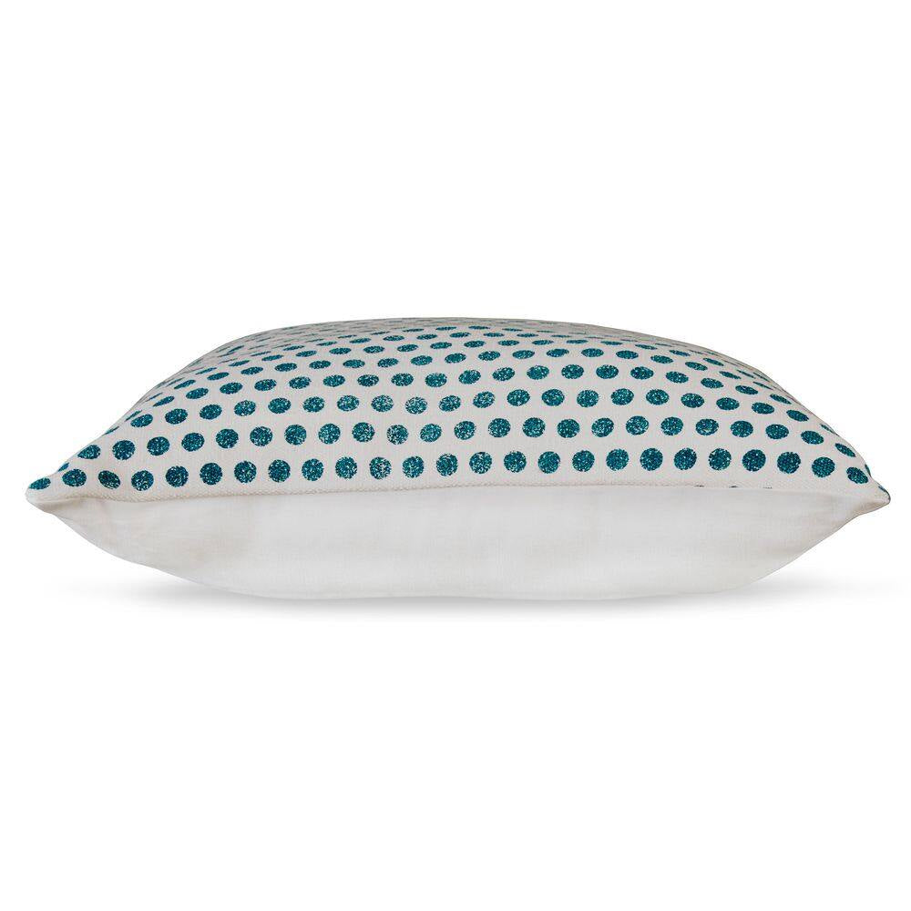 Monique Blue Geometric Polyester 20 In. X 20 In. Throw Pillow (Set of 4)