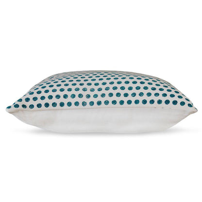 Monique Blue Geometric Polyester 20 In. X 20 In. Throw Pillow (Set of 4)
