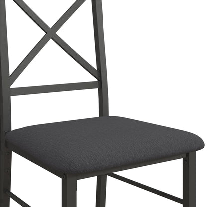 5-Piece Dining Table and Chair Set for 4, Black