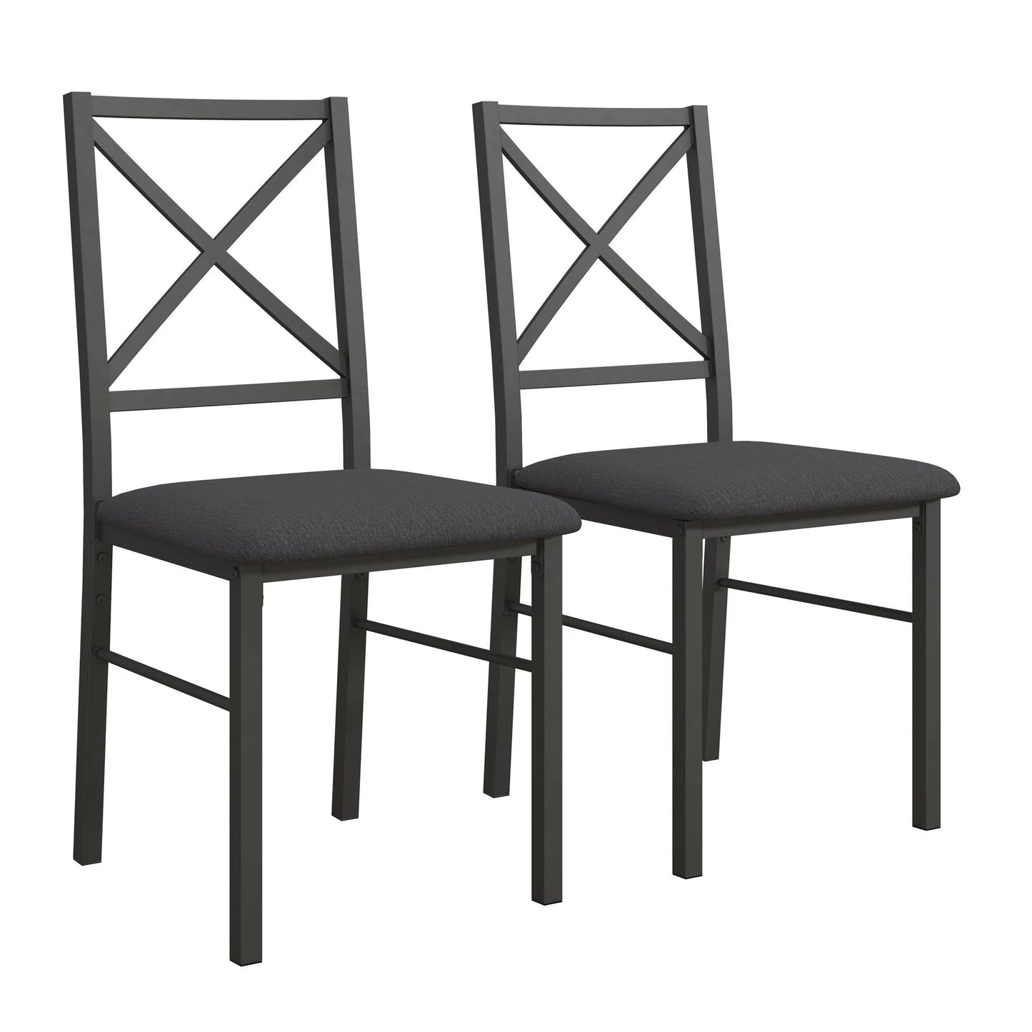 5-Piece Dining Table and Chair Set for 4, Black