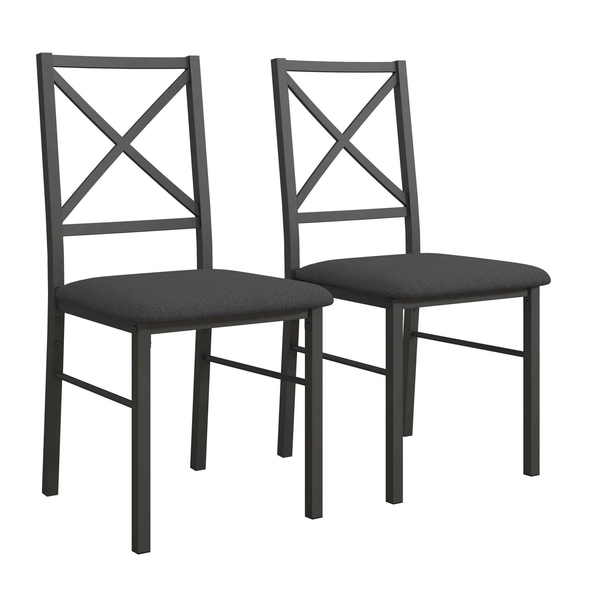 5-Piece Dining Table and Chair Set for 4, Black