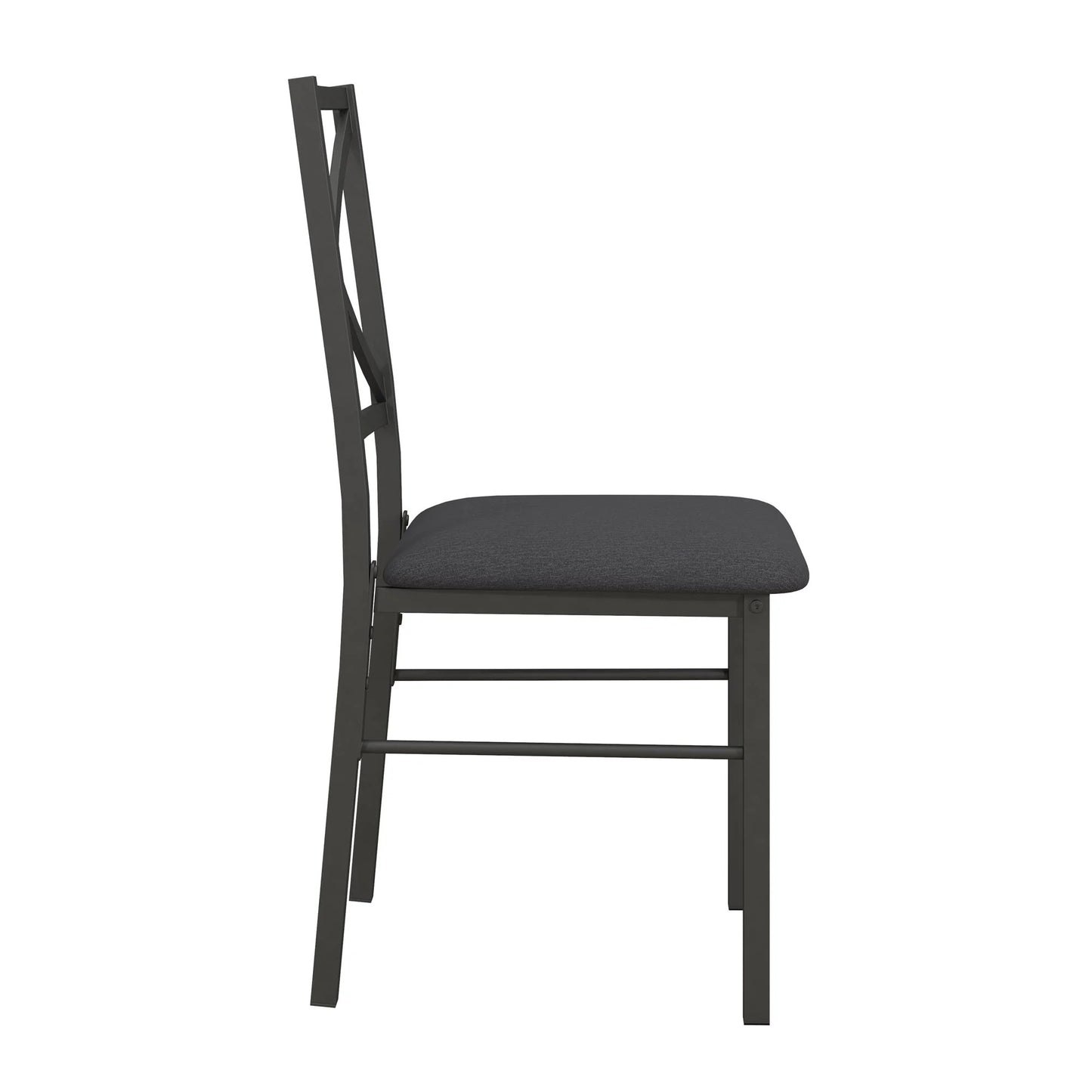 5-Piece Dining Table and Chair Set for 4, Black