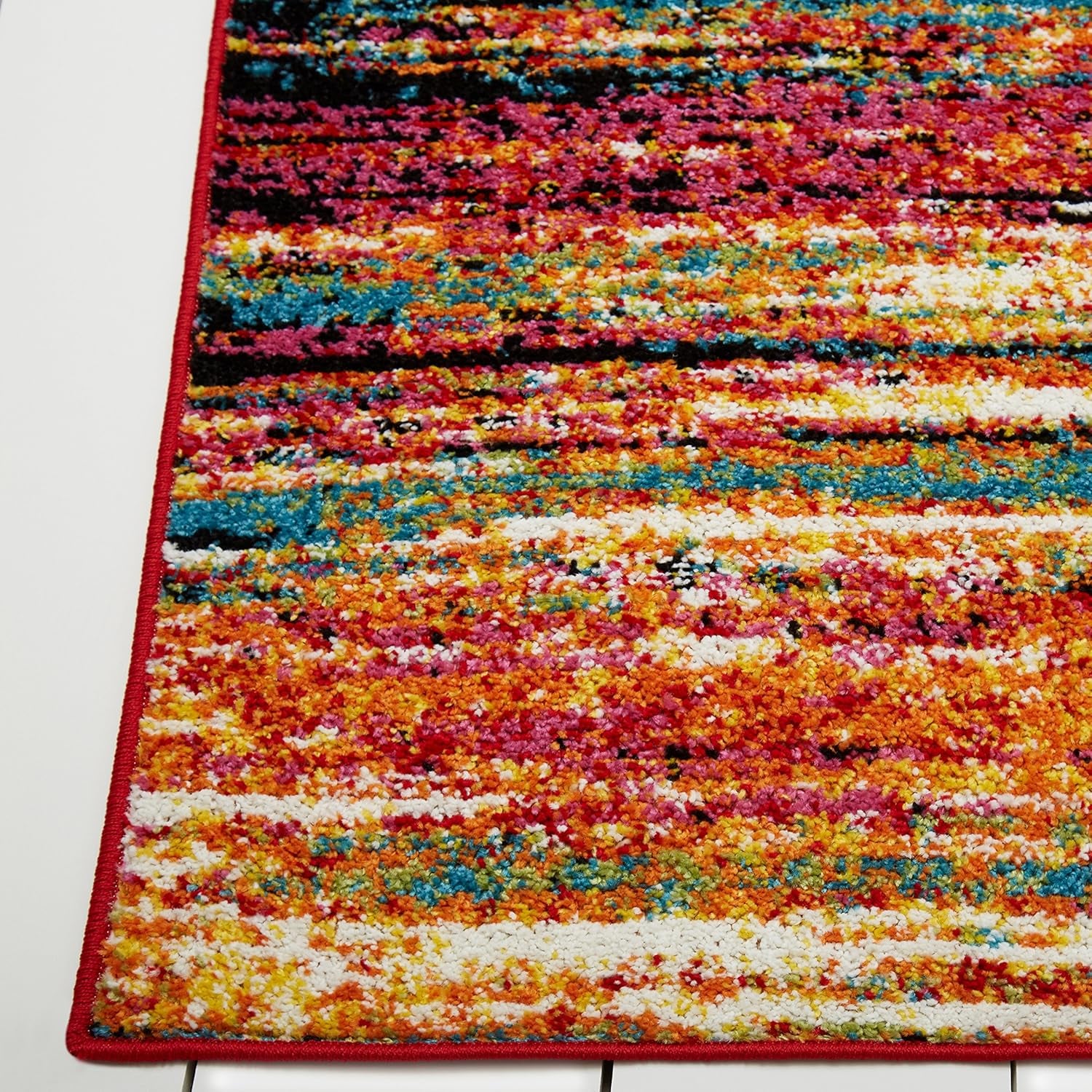 Splash Cellis Modern Area Rug, 6'6" X 9'2", Multi-Color Red/Yellow/Pink