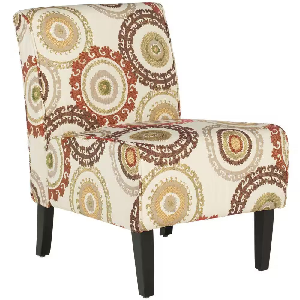 Marka Beige/Brown Armless Club Chair