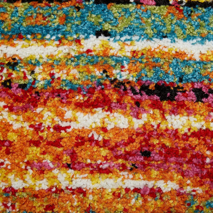 Splash Cellis Modern Area Rug, 6'6" X 9'2", Multi-Color Red/Yellow/Pink