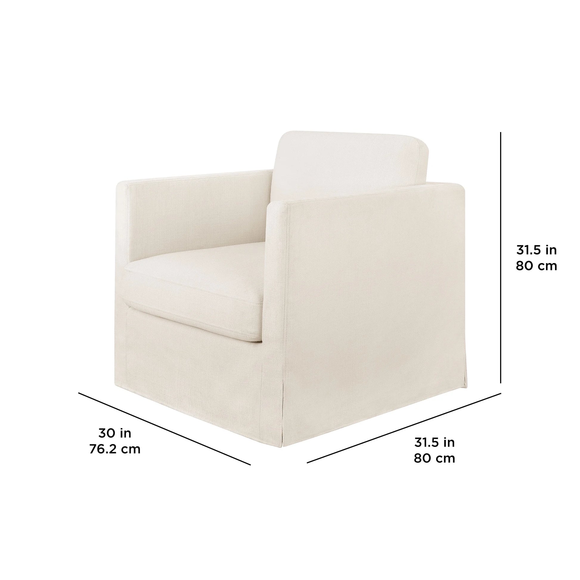 Better Homes & Gardens Waylen Swivel Accent Chair, by Dave & Jenny Marrs, Cream