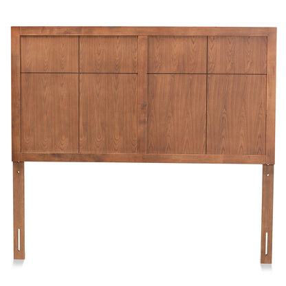 Monroe Transitional Wood Back Support MDF Headboard, Queen, Ash Walnut