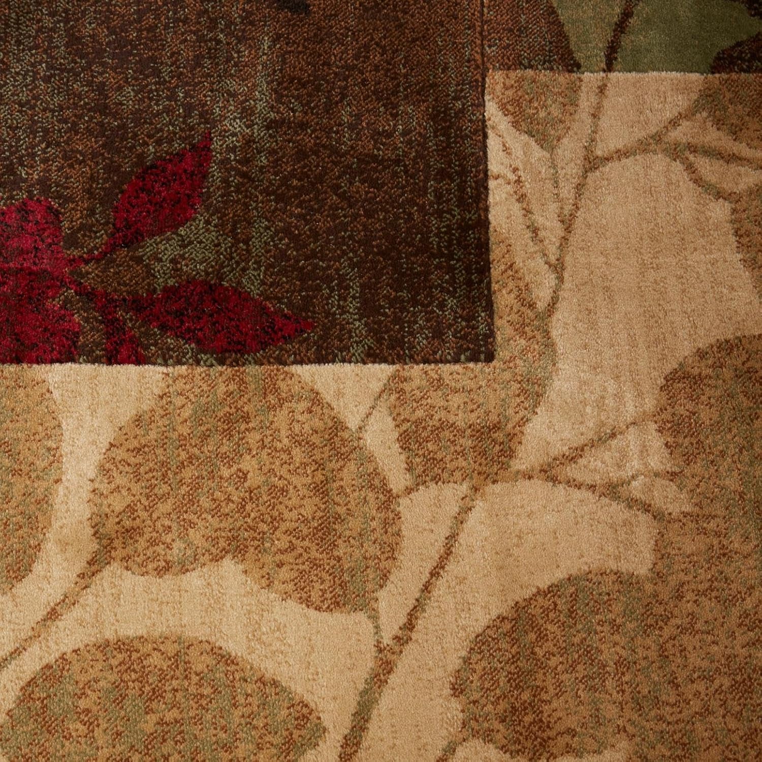 Tribeca Amelia Modern Area Rug | 1'6" X 2' 7.5" Rectangle | Beige/Green/Red