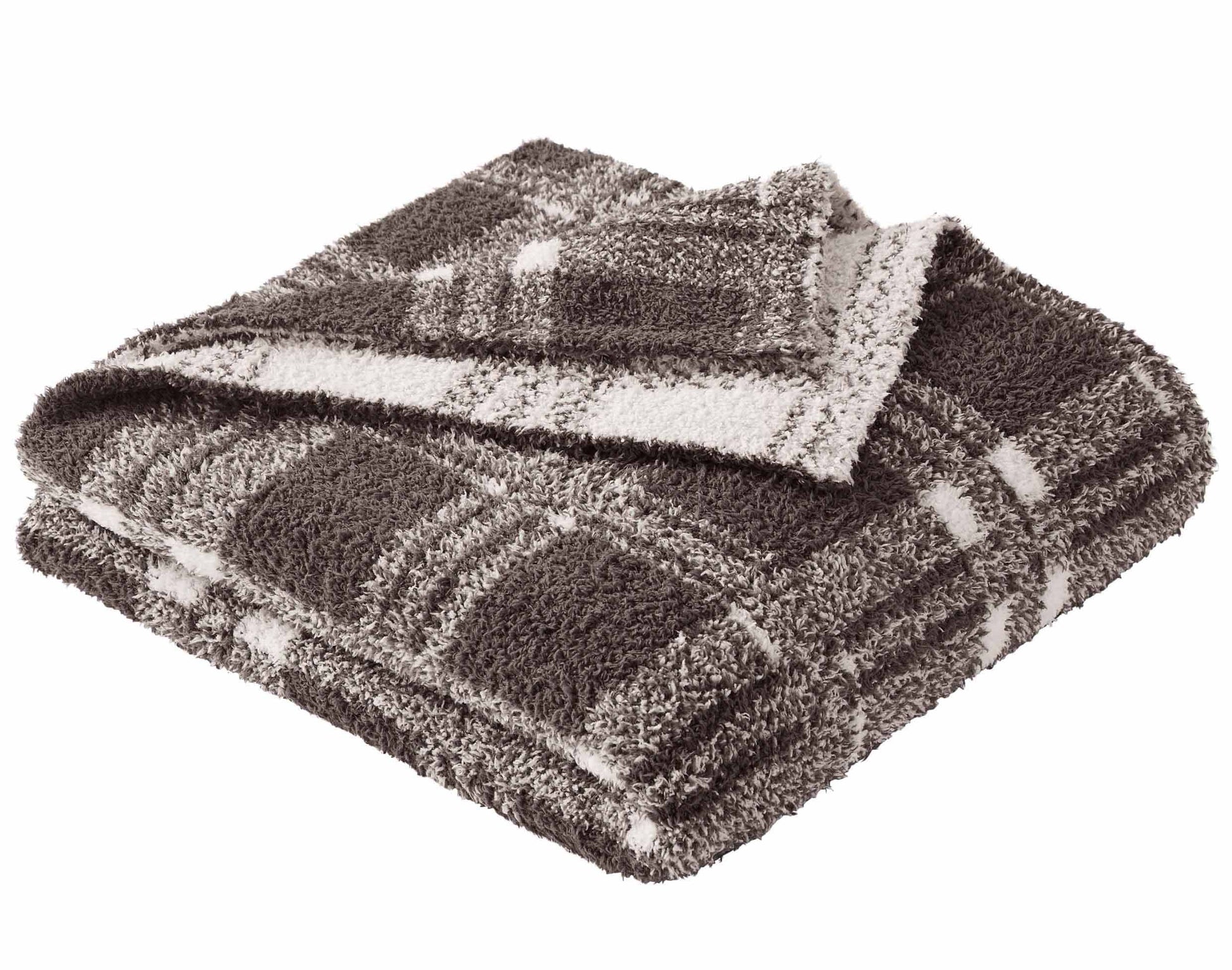 Soft Cozy Knit Oversize Couch Throw Blanket, Plaid