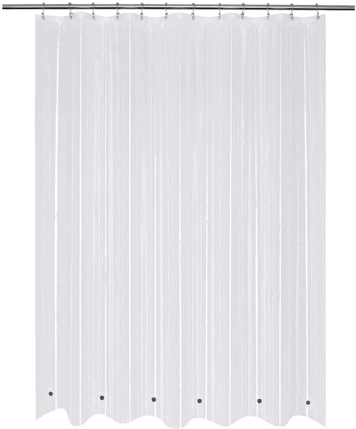 Deluxe Clear 100%  Waterproof Mildew-Free Shower Curtain 70X72"
