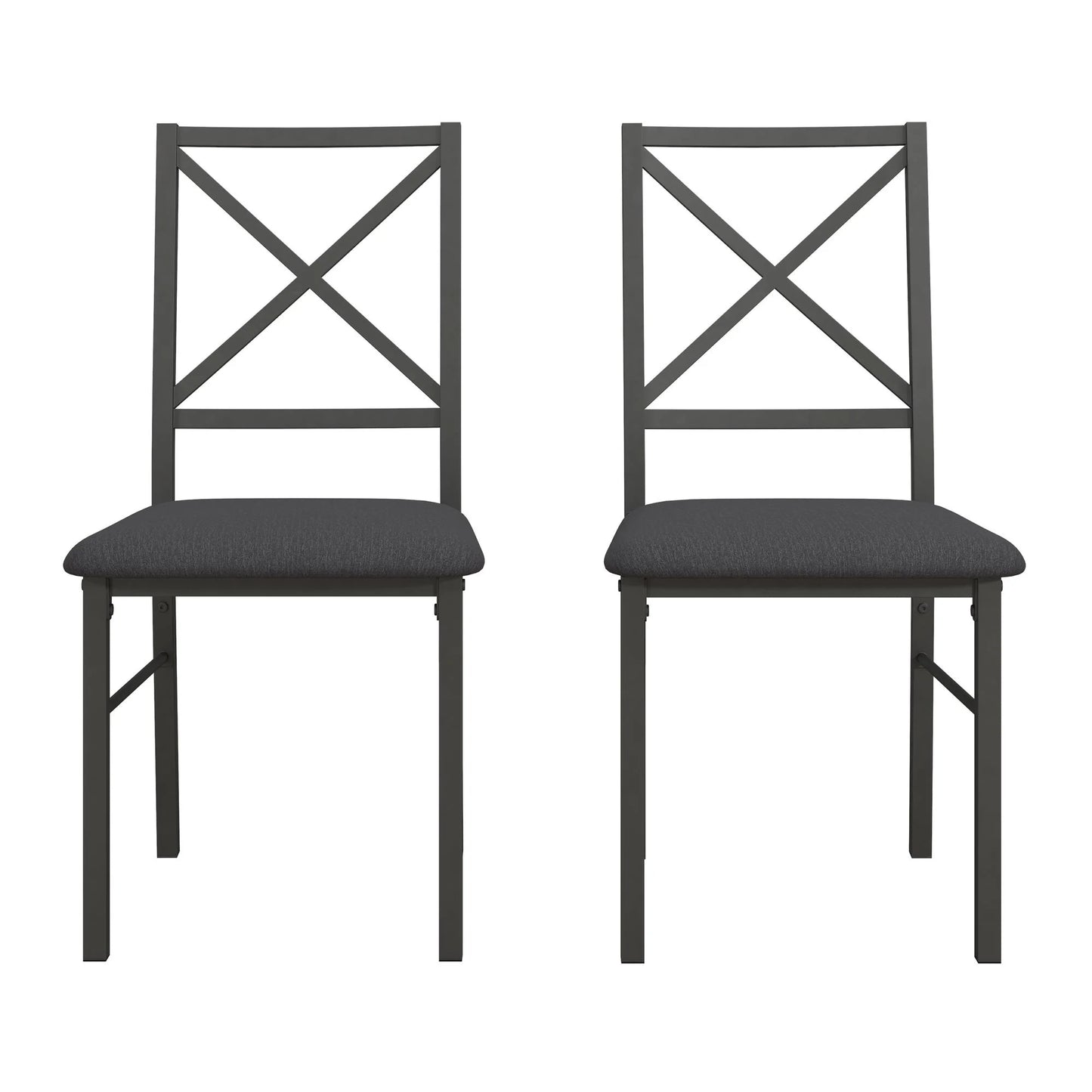 5-Piece Dining Table and Chair Set for 4, Black
