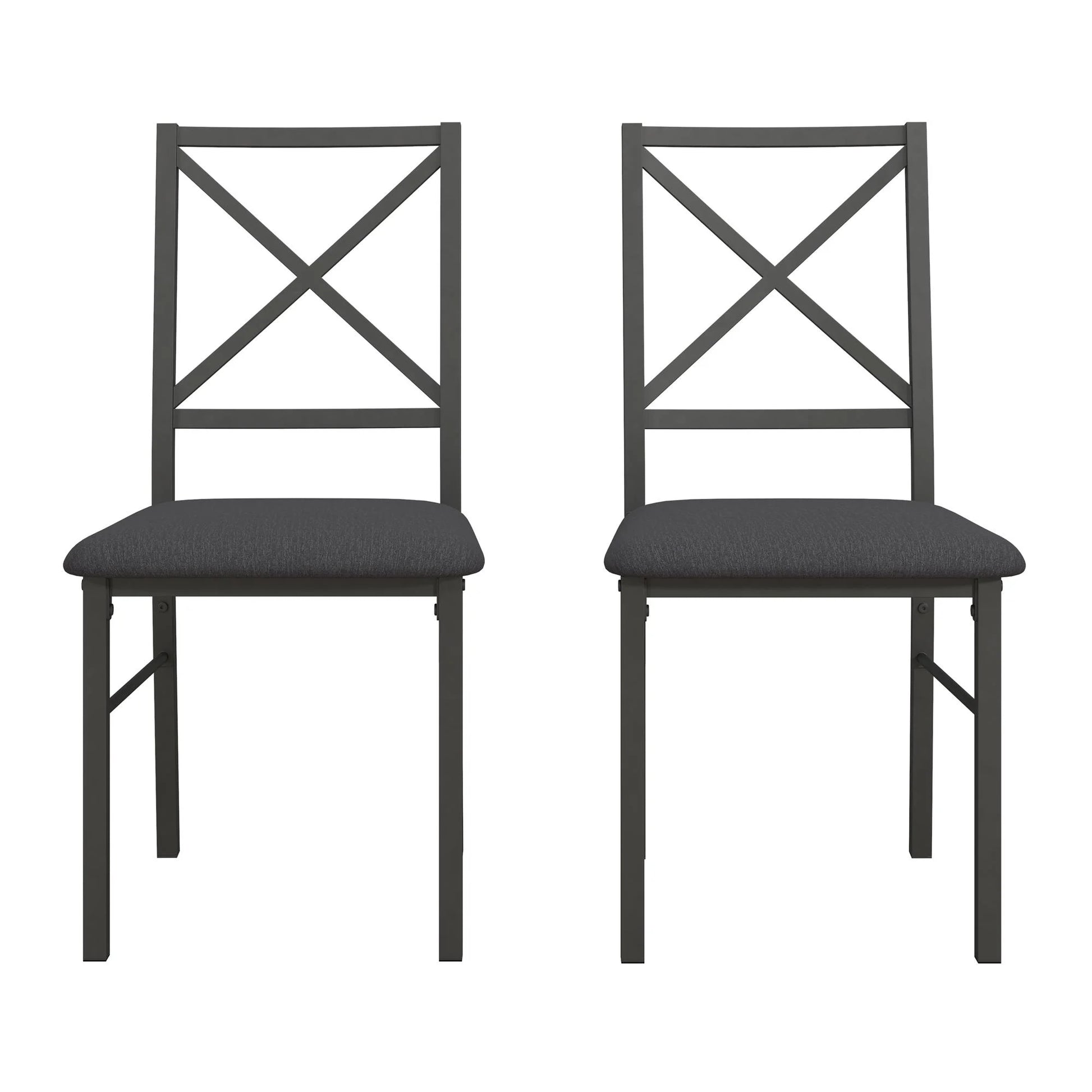 5-Piece Dining Table and Chair Set for 4, Black