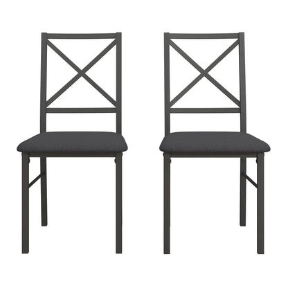 5-Piece Dining Table and Chair Set for 4, Black