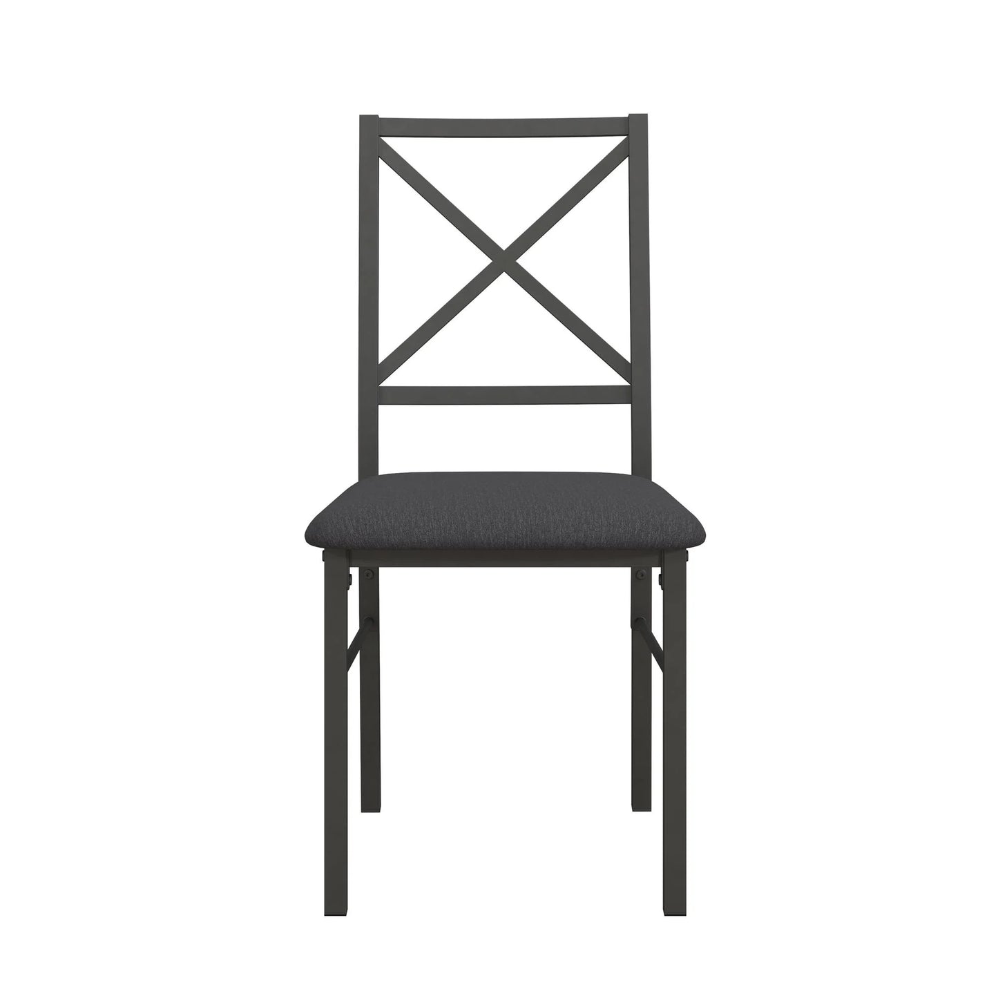 5-Piece Dining Table and Chair Set for 4, Black