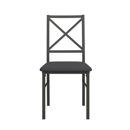 5-Piece Dining Table and Chair Set for 4, Black