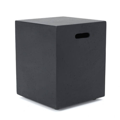 Gray 5-Piece Aluminum Outdoor Patio Fire Pit Conversation Set with Dark Gray Cushions