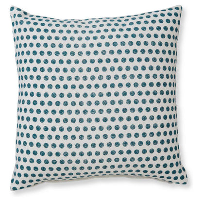 Monique Blue Geometric Polyester 20 In. X 20 In. Throw Pillow (Set of 4)