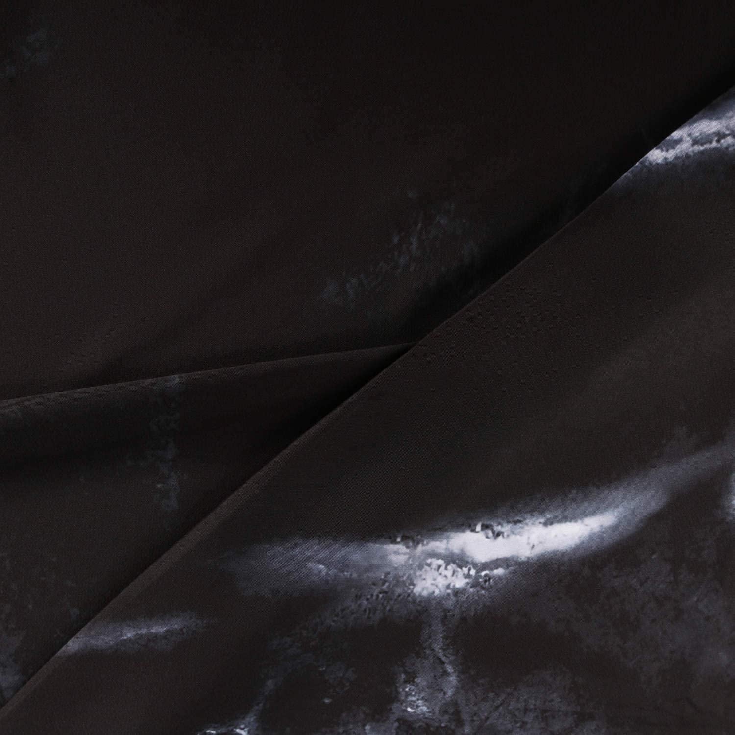 Black Marble Shower Curtain Set with 12 Hooks, Bathroom Decor, 72Wx72H