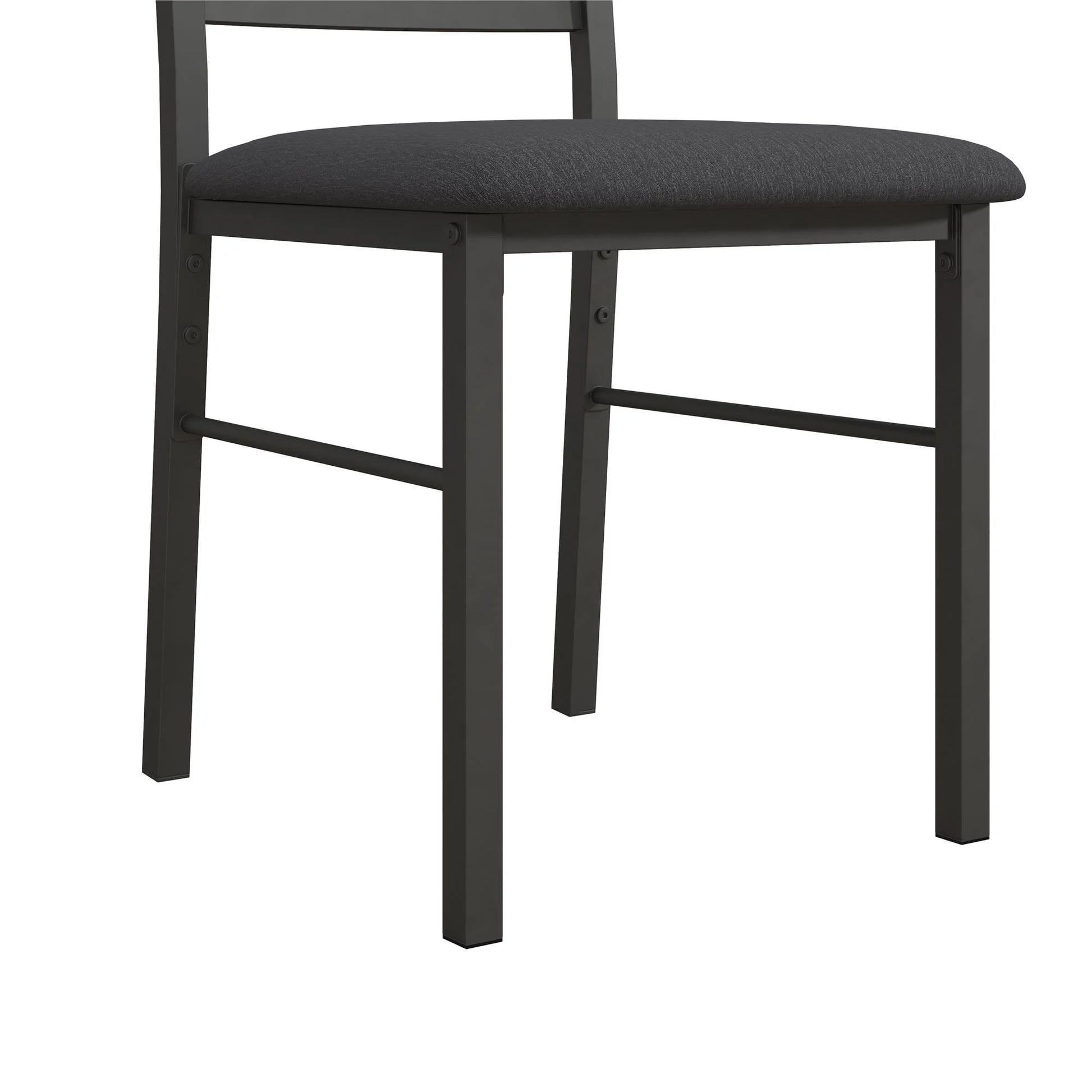 5-Piece Dining Table and Chair Set for 4, Black