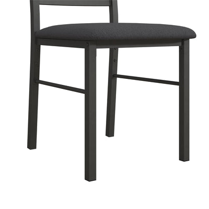 5-Piece Dining Table and Chair Set for 4, Black