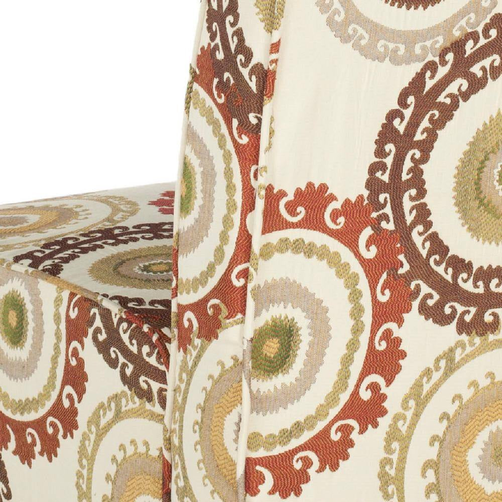Marka Beige/Brown Armless Club Chair