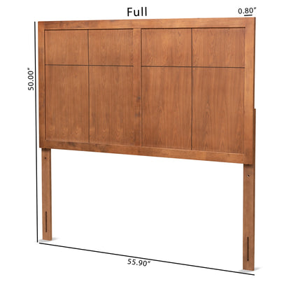 Monroe Transitional Wood Back Support MDF Headboard, Queen, Ash Walnut