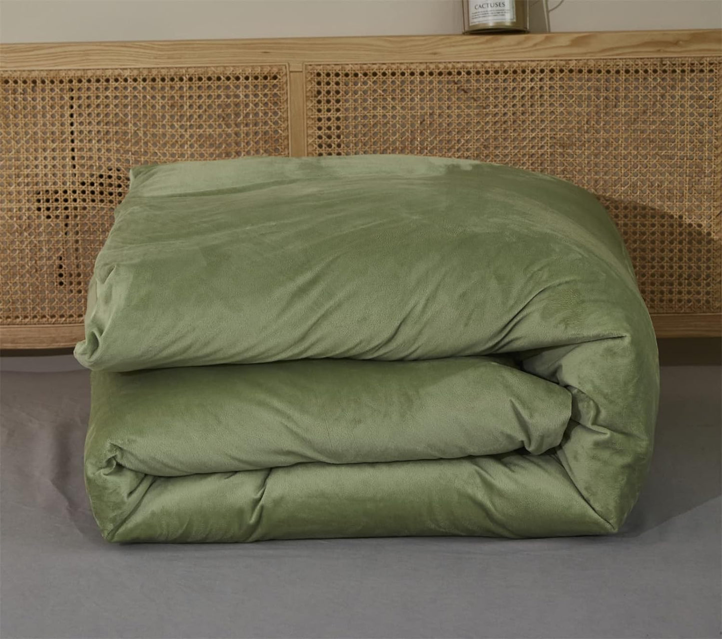 Sage Green Velvet Comforter Set Queen Fluffy Light Green Micromink Sherpa Bedding Sets Queen Warm 3 Pieces Lightweight Durable Solid Green Flannel Fuzzy Extra Comfy Soft Plush Bed Quilts Queen