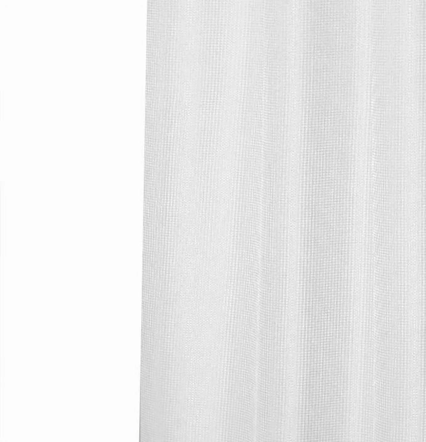 Hotel Waffle 70" X 72" Classic Shower Curtain in White