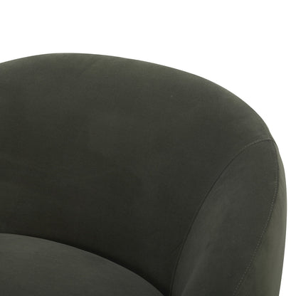 Mira Swivel Accent Chair, Olive Velvet